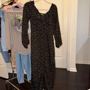 Missguided Black and beige print dress